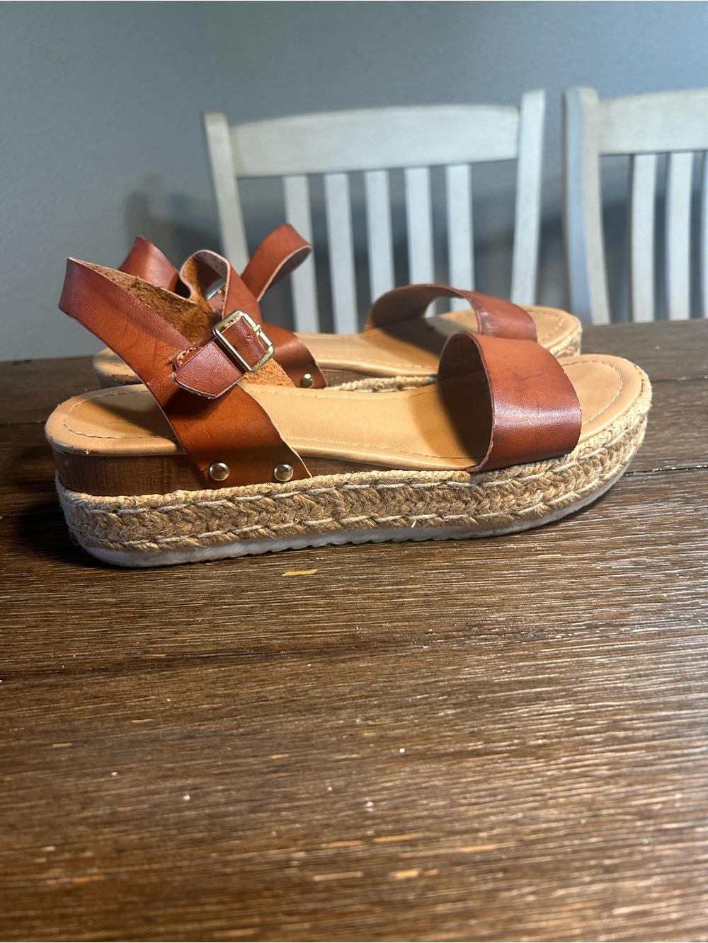 Soda clip espadrille open toe sandals size 10 - Picture 6 of 10